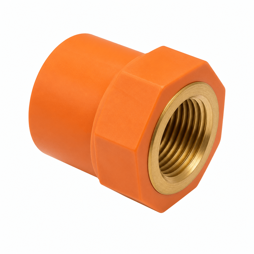 Adaptador metal-plástico CPVC naranja