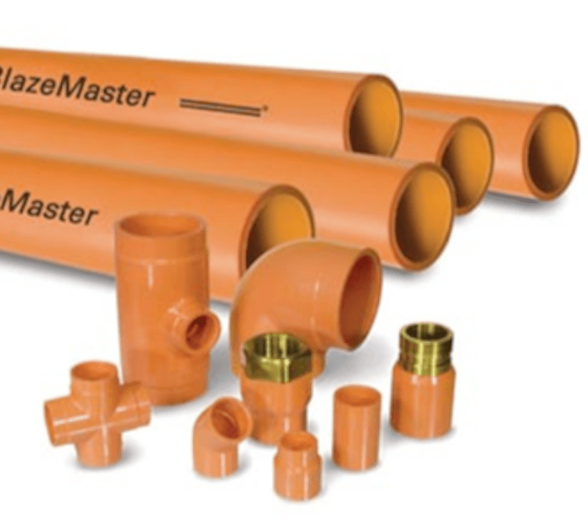Tubería y conexiones CPVC naranja BlazeMaster