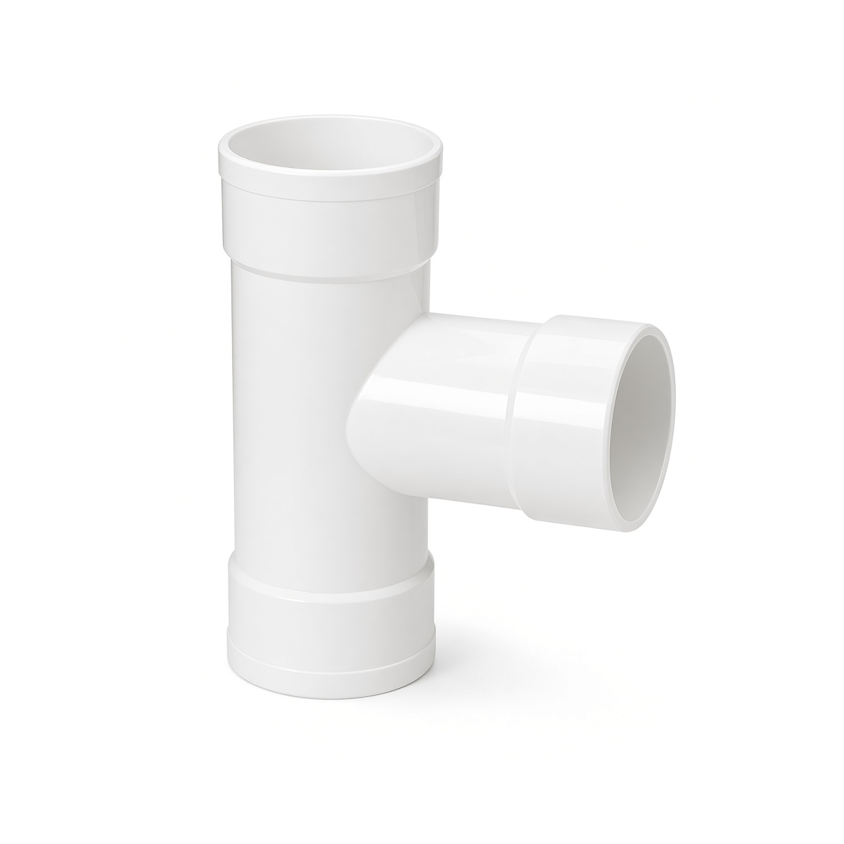 Tee sanitaria DWV de PVC blanco para ventilación