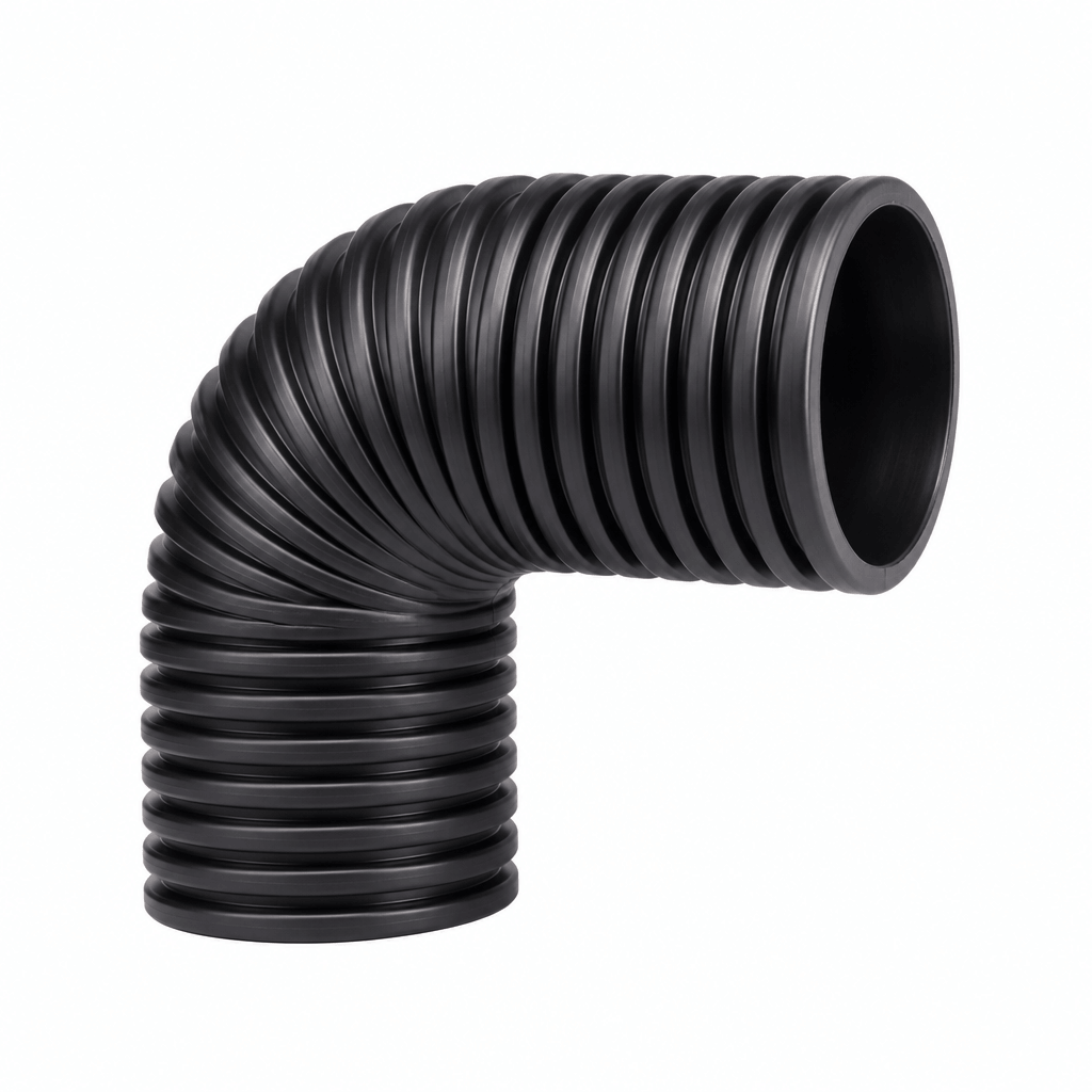 Codo 90° de PEAD corrugado