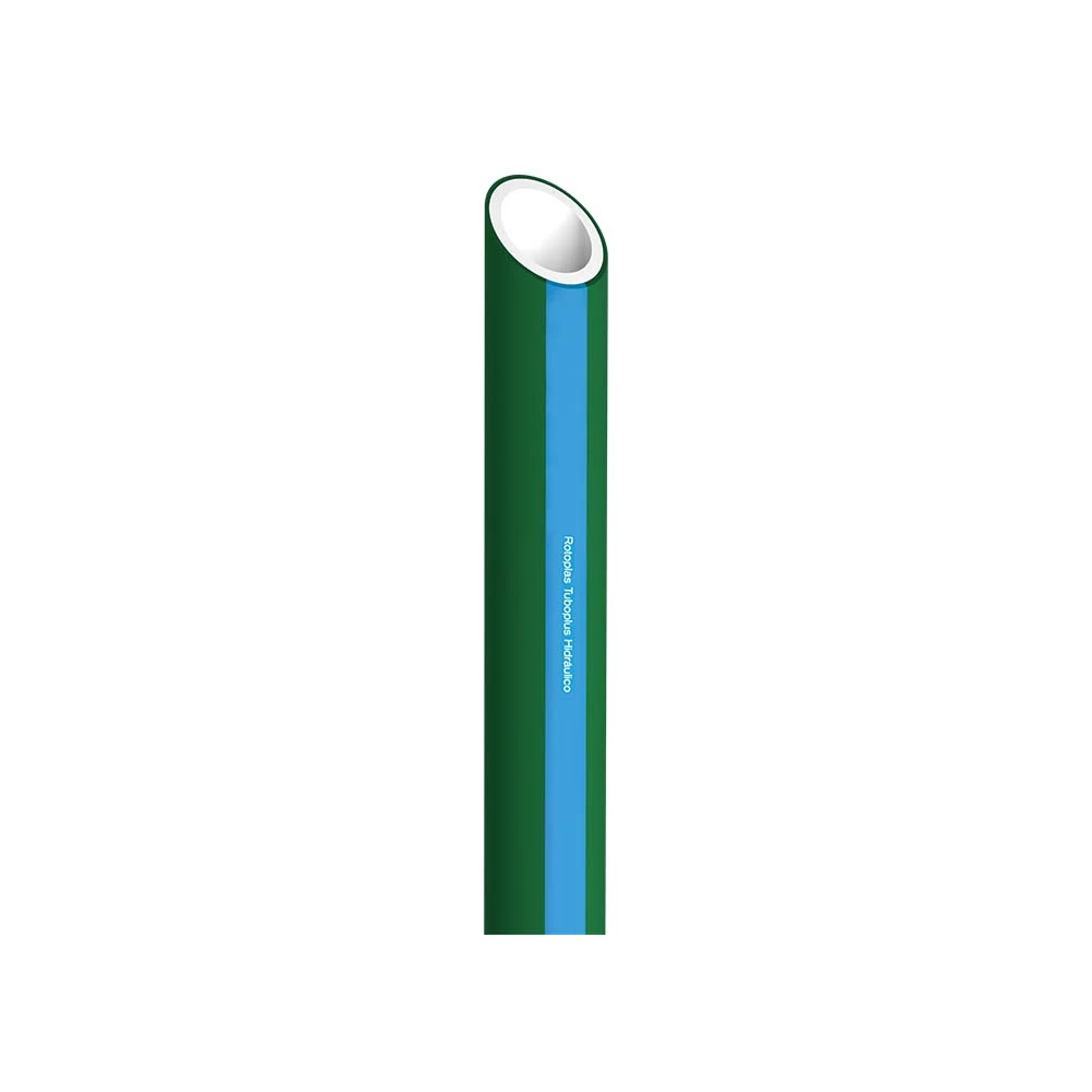 Tubería Tuboplus PP-R verde con franja azul