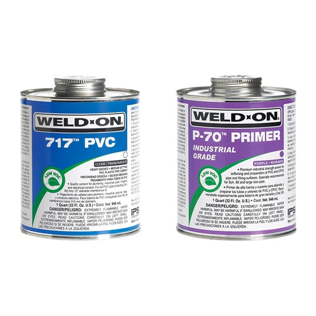 Cemento Weld-On 717 PVC y primer P-70