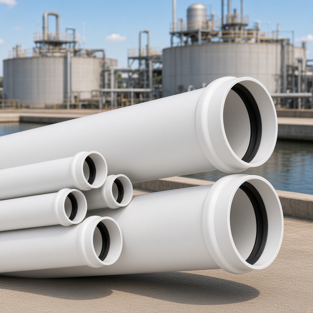 PVC métrico en planta de tratamiento o conducción